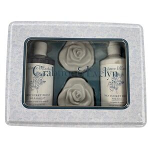 Crabtree & Evelyn Nantucket Briar Bath Set Shower Gel Body Lotion Rose Soaps